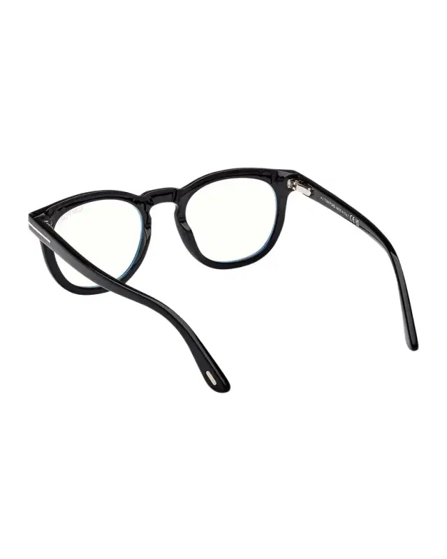 Men 's FT5993-BM Round Blue-Block Optical Frames with Magnetic Sunglasses Clip
