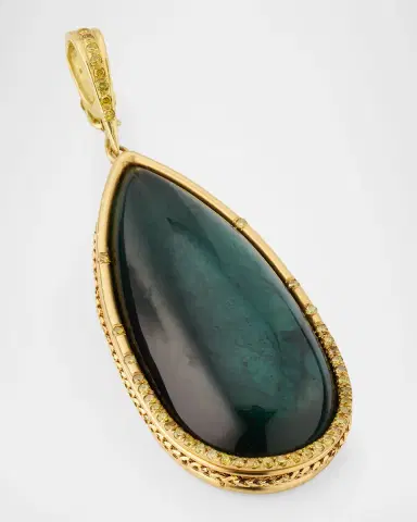 Dominique Cohen 18K Yellow Gold Limited Grande Drop Diamond and Tourmaline Pendant | Thumbnail 3 Dominique Cohen 18K Yellow Gold Limited Grande Drop Diamond and Tourmaline Pendant | Thumbnail 3