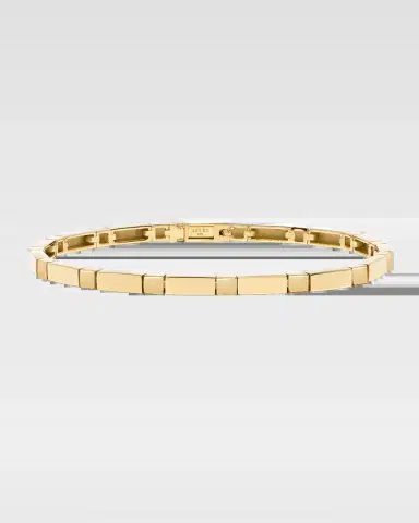 AZLEE 18K Yellow Gold Bare Bar Tennis Bracelet | Thumbnail 2