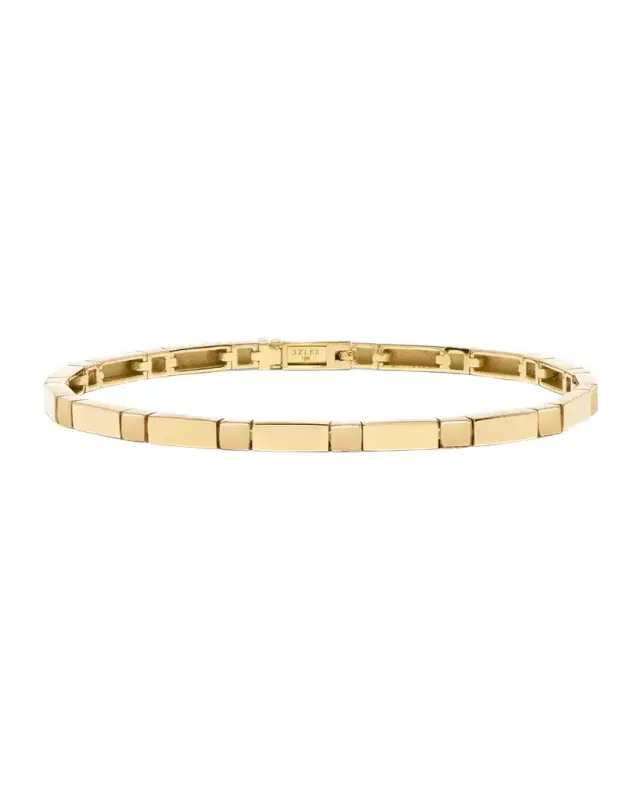 18K Yellow Gold Bare Bar Tennis Bracelet