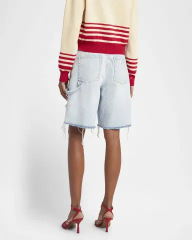 Golden Goose Journey Distressed Long Denim Shorts | Thumbnail 3 Golden Goose Journey Distressed Long Denim Shorts | Thumbnail 3