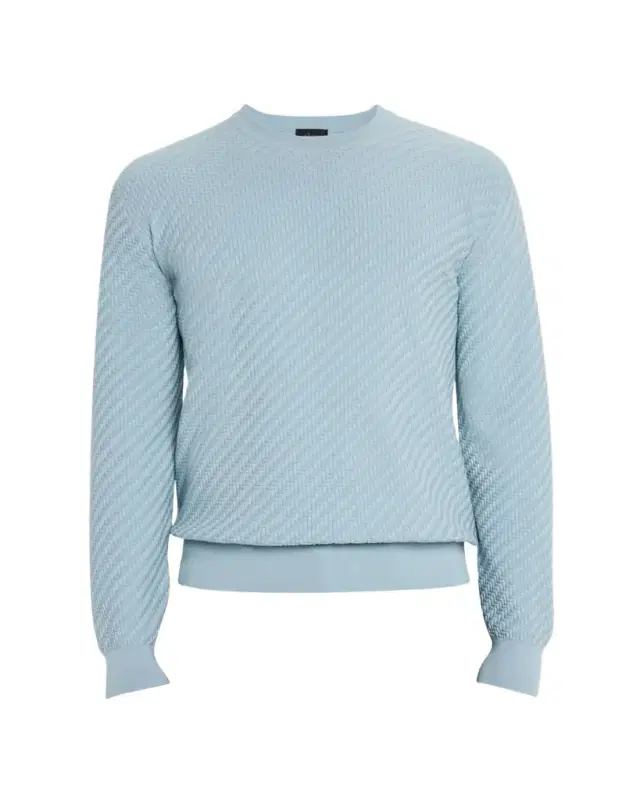 Men's Basketweave Crew Sweater