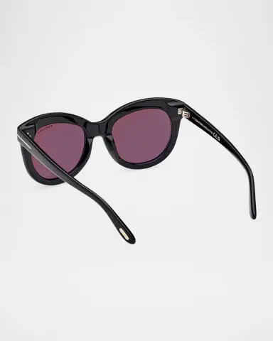 Tom Ford Odette Round Acetate Sunglasses | Thumbnail 2 Tom Ford Odette Round Acetate Sunglasses | Thumbnail 2