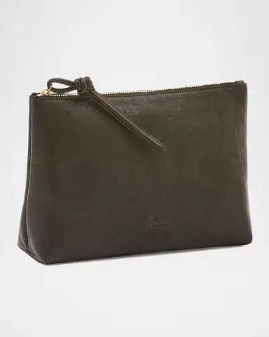 Il Bisonte Snodo Zip Leather Clutch Bag | Thumbnail 3