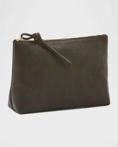 Il Bisonte Snodo Zip Leather Clutch Bag | Thumbnail 5