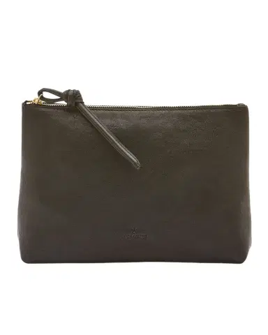 Il Bisonte Snodo Zip Leather Clutch Bag | Thumbnail 1