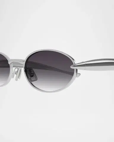 Bottega Veneta Sardine Logo Engraved Metal Sunglasses | Thumbnail 2 Bottega Veneta Sardine Logo Engraved Metal Sunglasses | Thumbnail 2