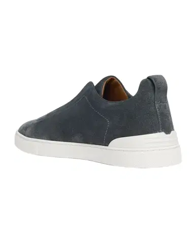 Zegna Men's Triple Stitch Suede Sneakers | Thumbnail 1 Zegna Men's Triple Stitch Suede Sneakers | Thumbnail 1