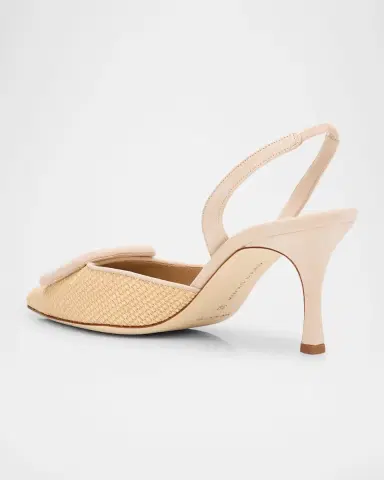 Manolo Blahnik Maysli Woven Buckle Slingback Pumps | Thumbnail 3 Manolo Blahnik Maysli Woven Buckle Slingback Pumps | Thumbnail 3