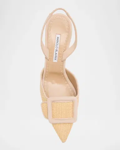 Manolo Blahnik Maysli Woven Buckle Slingback Pumps | Thumbnail 5 Manolo Blahnik Maysli Woven Buckle Slingback Pumps | Thumbnail 5