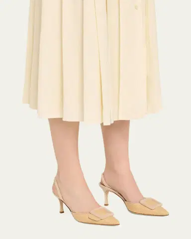 Manolo Blahnik Maysli Woven Buckle Slingback Pumps | Thumbnail 7 Manolo Blahnik Maysli Woven Buckle Slingback Pumps | Thumbnail 7