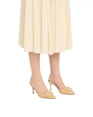 Manolo Blahnik Maysli Woven Buckle Slingback Pumps | Thumbnail 1 Manolo Blahnik Maysli Woven Buckle Slingback Pumps | Thumbnail 1