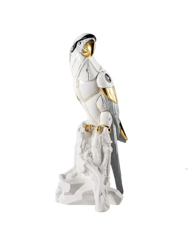 Lladro Cyborg Macaw Sculpture
