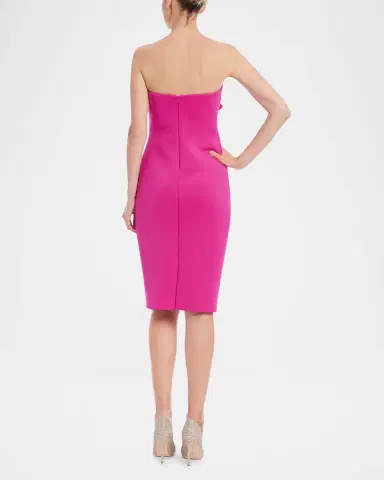 Badgley Mischka Collection Strapless Bow-Front Bodycon Dress | Thumbnail 3 Badgley Mischka Collection Strapless Bow-Front Bodycon Dress | Thumbnail 3