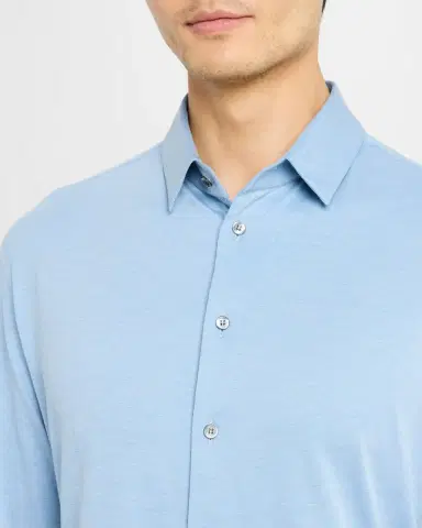 Giorgio Armani Men's Flex Tortona Cotton Jersey Sport Shirt | Thumbnail 5 Giorgio Armani Men's Flex Tortona Cotton Jersey Sport Shirt | Thumbnail 5