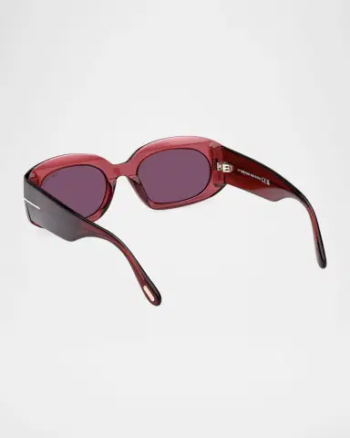 Tom Ford Cielle Oval Acetate Sunglasses | Thumbnail 2 Tom Ford Cielle Oval Acetate Sunglasses | Thumbnail 2