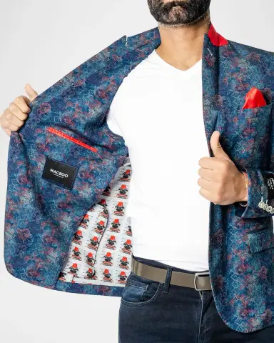 Maceoo Men's Descartes Damask Unconstructed Blazer | Thumbnail 5 Maceoo Men's Descartes Damask Unconstructed Blazer | Thumbnail 5
