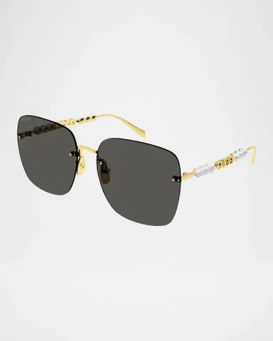 Gucci Metal Rectangle Sunglasses | Thumbnail 3 Gucci Metal Rectangle Sunglasses | Thumbnail 3