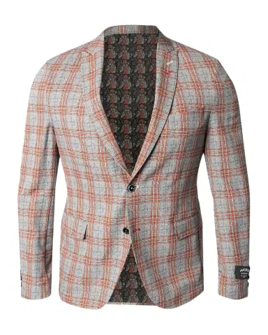 Maceoo Men's Descartes Spanish Plaid Unconstructed Blazer | Thumbnail 1