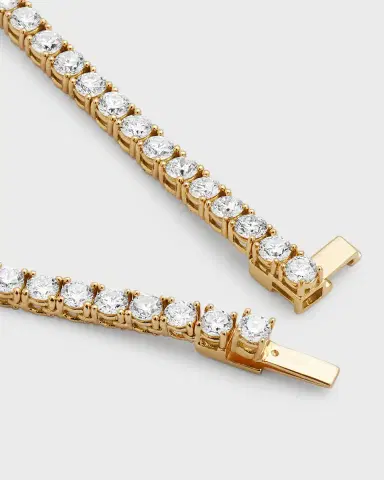 Neiman Marcus Diamonds 18K Yellow Gold Diamond Tennis Necklace, 17"L, 14.18 ct. | Thumbnail 3