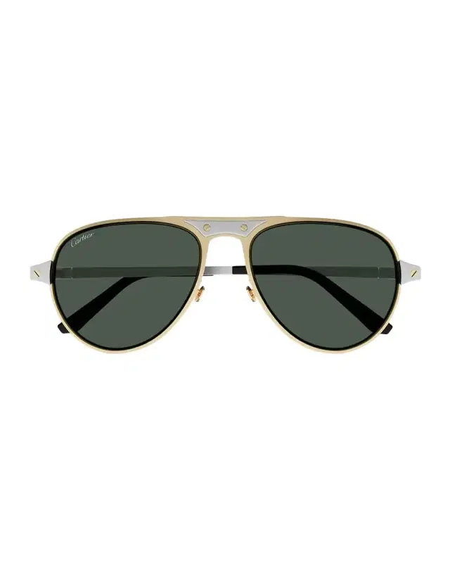 Cartier Men 's CT0533SM Metal Aviator Sunglasses