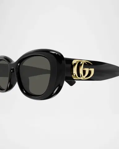 Gucci GG Logo Oval Plastic Sunglasses | Thumbnail 2 Gucci GG Logo Oval Plastic Sunglasses | Thumbnail 2