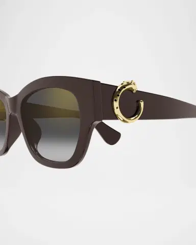 Cartier C-Logo Cat-Eye Shape Acetate Sunglasses | Thumbnail 2 Cartier C-Logo Cat-Eye Shape Acetate Sunglasses | Thumbnail 2