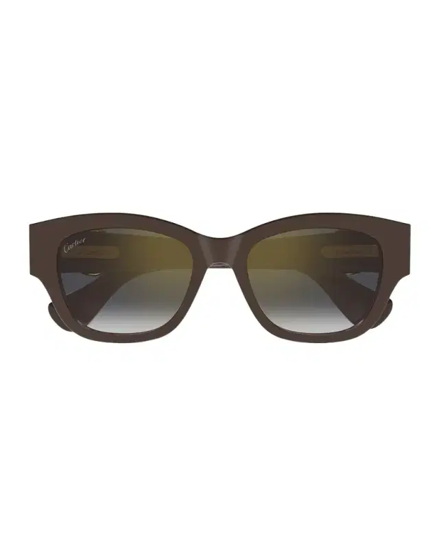 Cartier C-Logo Cat-Eye Shape Acetate Sunglasses