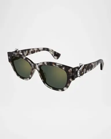 Cartier C-Logo Cat-Eye Shape Acetate Sunglasses | Thumbnail 3