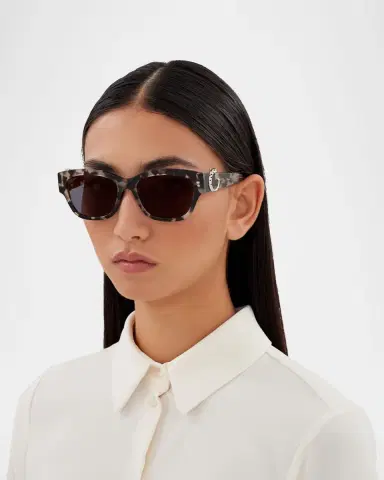 Cartier C-Logo Cat-Eye Shape Acetate Sunglasses | Thumbnail 4