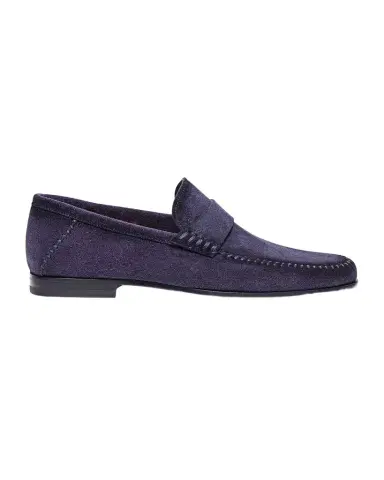 Santoni Men's Paine Soft Suede Loafers | Thumbnail 1