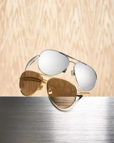 Bottega Veneta Curved Metal Aviator Sunglasses | Thumbnail 4 Bottega Veneta Curved Metal Aviator Sunglasses | Thumbnail 4
