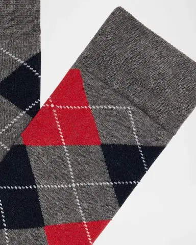 Neiman Marcus Men's Argyle Crew Socks | Thumbnail 2 Neiman Marcus Men's Argyle Crew Socks | Thumbnail 2