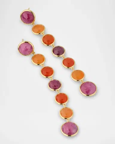 Ippolita Lollipop 18K Yellow Gold 7-Stone Chandelier Drop Earrings | Thumbnail 2