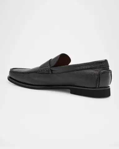 Santoni Men's Ikangia Leather Penny Loafers | Thumbnail 4 Santoni Men's Ikangia Leather Penny Loafers | Thumbnail 4