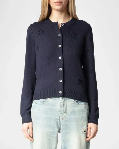 Zadig & Voltaire Alpha Seco Stars Cardigan | Thumbnail 3 Zadig & Voltaire Alpha Seco Stars Cardigan | Thumbnail 3