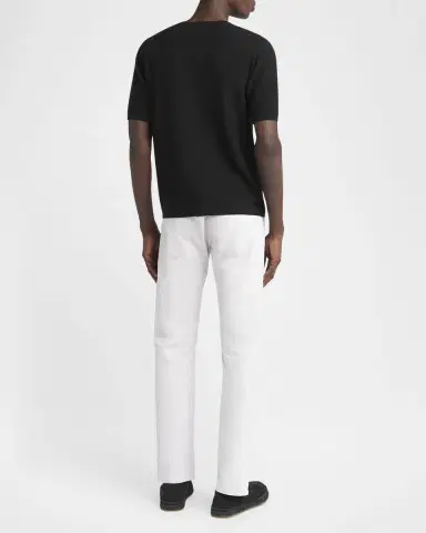 Giorgio Armani Men's Chevron Short-Sleeve Crewneck Sweater | Thumbnail 3 Giorgio Armani Men's Chevron Short-Sleeve Crewneck Sweater | Thumbnail 3