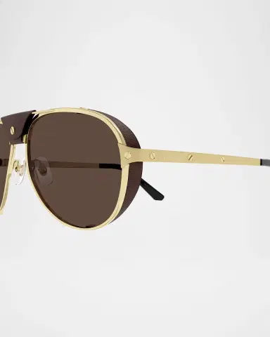 Cartier Men's CT0296SM Metal Aviator Sunglasses | Thumbnail 2 Cartier Men's CT0296SM Metal Aviator Sunglasses | Thumbnail 2