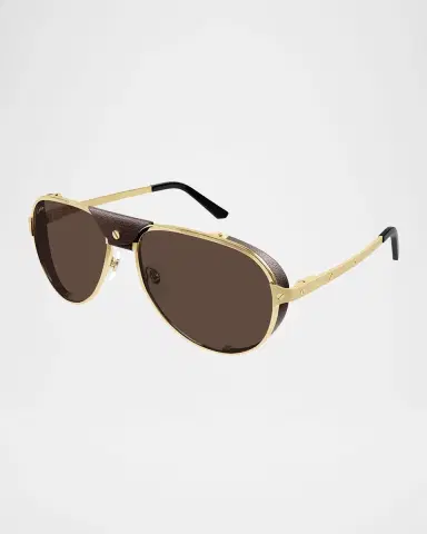 Cartier Men's CT0296SM Metal Aviator Sunglasses | Thumbnail 3 Cartier Men's CT0296SM Metal Aviator Sunglasses | Thumbnail 3