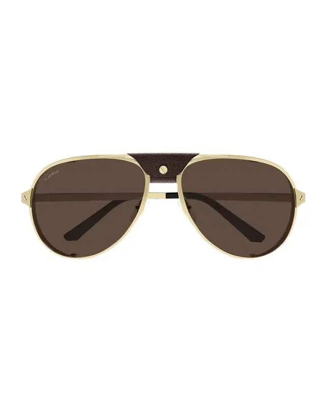 Cartier Men 's CT0296SM Metal Aviator Sunglasses