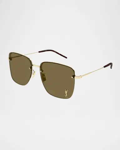 Saint Laurent YSL Rimless Square Metal Sunglasses | Thumbnail 3 Saint Laurent YSL Rimless Square Metal Sunglasses | Thumbnail 3