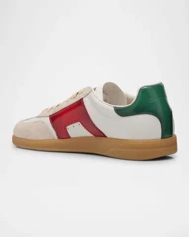 Santoni Men's Olympic Leather Low-Top Sneakers | Thumbnail 4