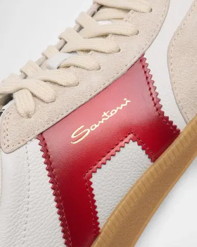 Santoni Men's Olympic Leather Low-Top Sneakers | Thumbnail 5