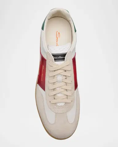 Santoni Men's Olympic Leather Low-Top Sneakers | Thumbnail 6