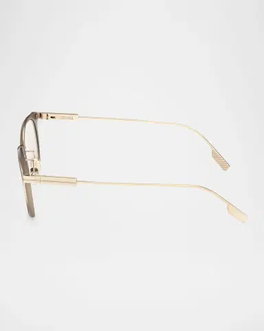 Zegna Men's Round Metal Sunglasses | Thumbnail 4