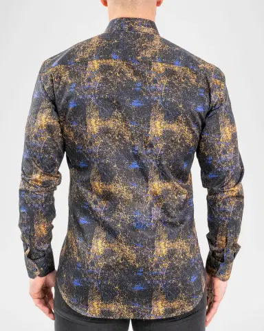 Maceoo Men's Fibonacci Galaxy Splash Cotton Sport Shirt | Thumbnail 2 Maceoo Men's Fibonacci Galaxy Splash Cotton Sport Shirt | Thumbnail 2