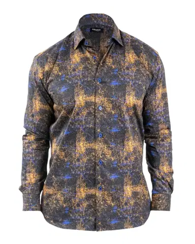 Maceoo Men's Fibonacci Galaxy Splash Cotton Sport Shirt | Thumbnail 1 Maceoo Men's Fibonacci Galaxy Splash Cotton Sport Shirt | Thumbnail 1
