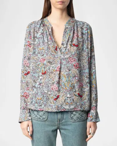 Zadig & Voltaire Tink Soft British Flowers Blouse | Thumbnail 4 Zadig & Voltaire Tink Soft British Flowers Blouse | Thumbnail 4
