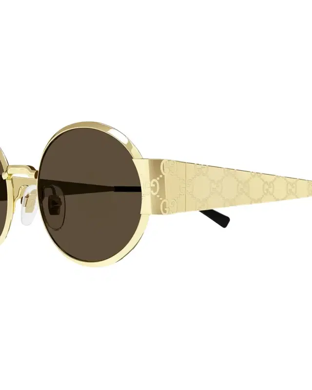 GG Monogram Metal Oval Sunglasses
