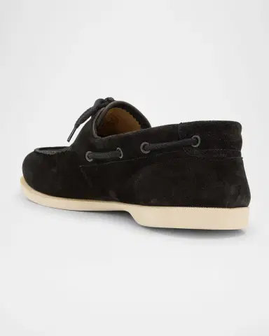 John Lobb Men's Foil Suede Boat Shoes | Thumbnail 4 John Lobb Men's Foil Suede Boat Shoes | Thumbnail 4